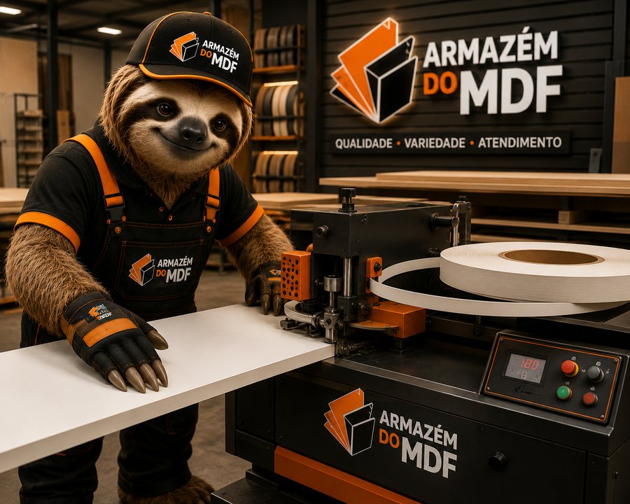 Aplicação de fita de borda em MDF