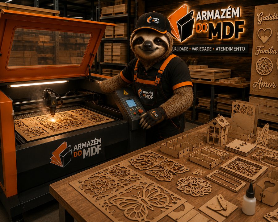 Corte a laser de MDF no Armazém do MDF